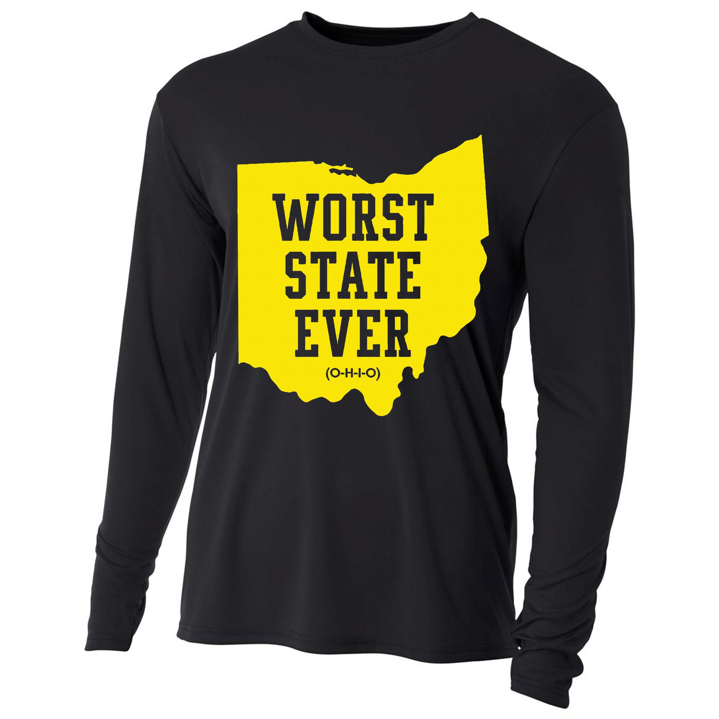 Worst State Ever Ohio Cooling Performance Long Sleeve Crew