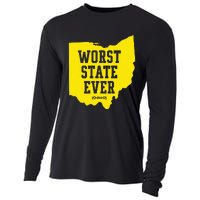 Worst State Ever Ohio Cooling Performance Long Sleeve Crew