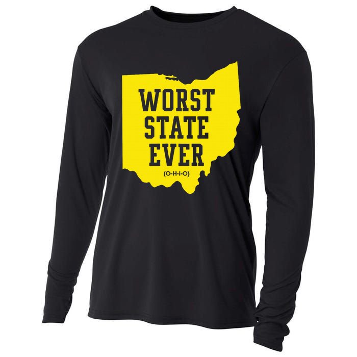 Worst State Ever Ohio Cooling Performance Long Sleeve Crew