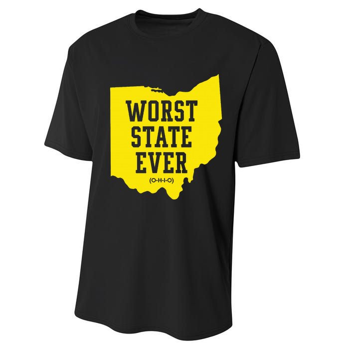 Worst State Ever Ohio Performance Sprint T-Shirt