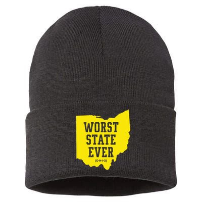 Worst State Ever Ohio Sustainable Knit Beanie