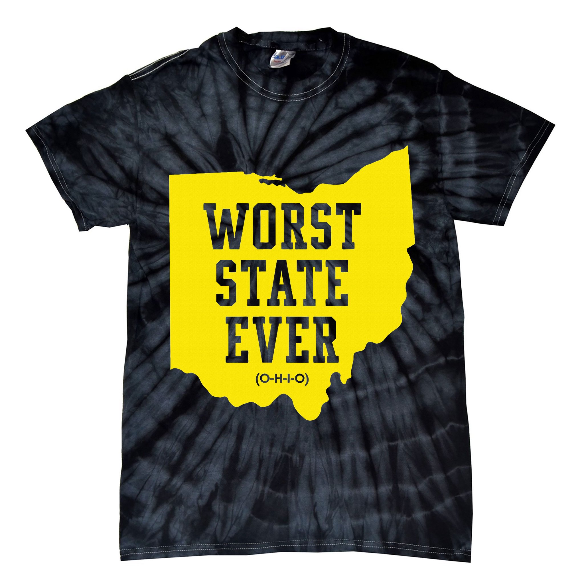 Worst State Ever Ohio Tie-Dye T-Shirt