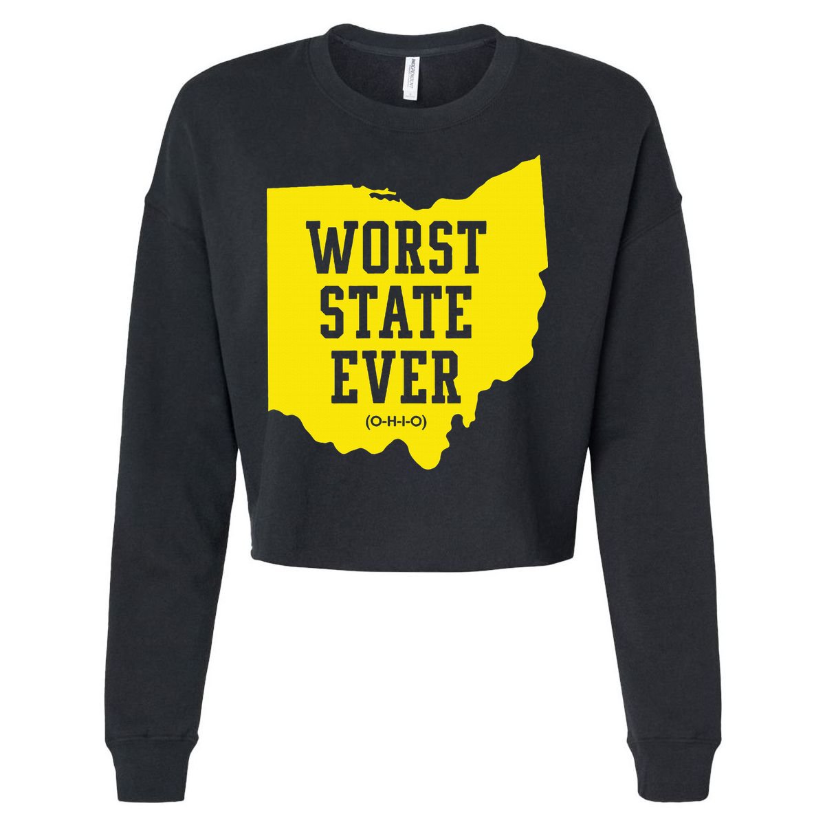 Worst State Ever Ohio Cropped Pullover Crew