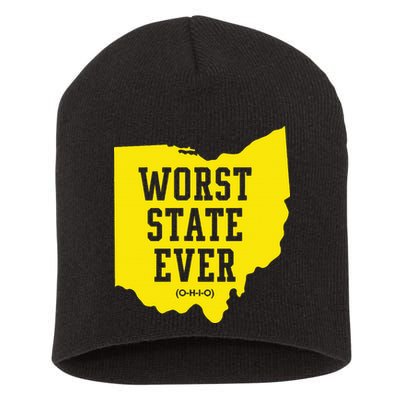 Worst State Ever Ohio Short Acrylic Beanie