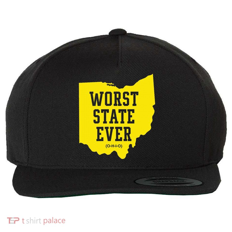 Worst State Ever Ohio Wool Snapback Cap