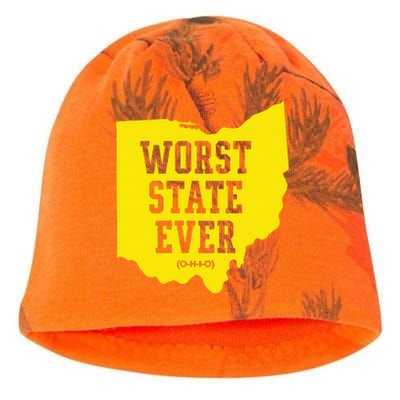 Worst State Ever Ohio Kati - Camo Knit Beanie