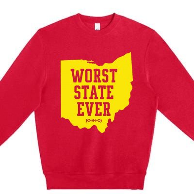 Worst State Ever Ohio Premium Crewneck Sweatshirt