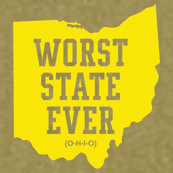 Worst State Ever Ohio Garment-Dyed Women's Muscle Tee