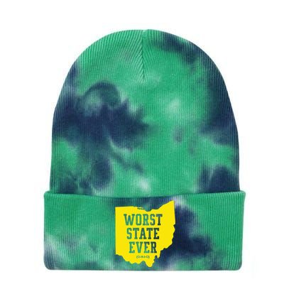 Worst State Ever Ohio Tie Dye 12in Knit Beanie