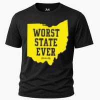 Worst State Ever Ohio Cooling Performance Crew T-Shirt