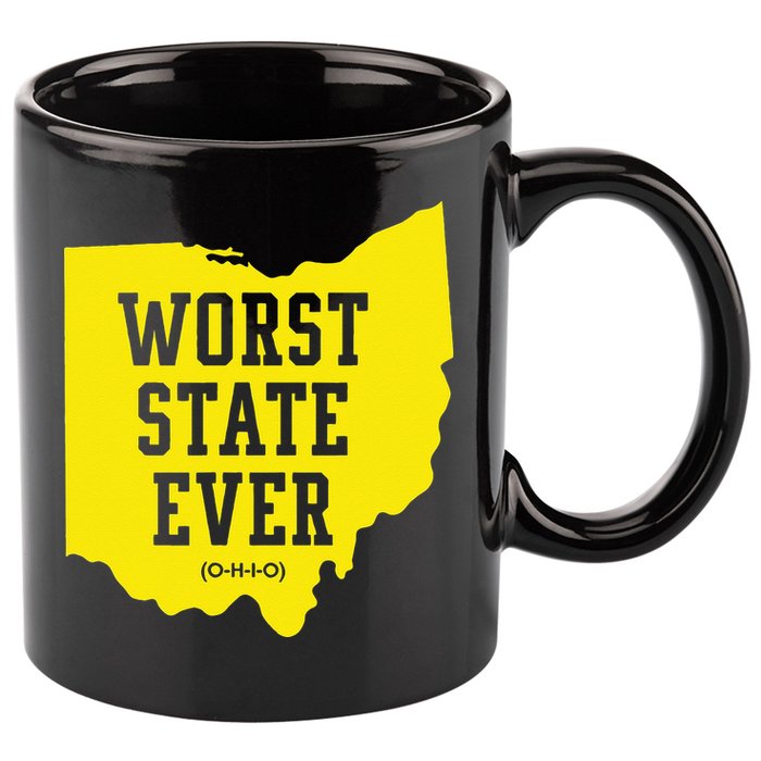 Worst State Ever Ohio 11oz C Handle Ceramic Mug