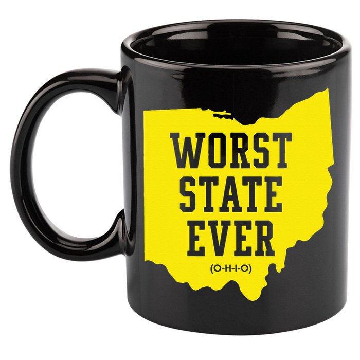 Worst State Ever Ohio 11oz C Handle Ceramic Mug