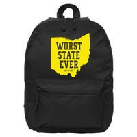 Worst State Ever Ohio 16 in Basic Backpack