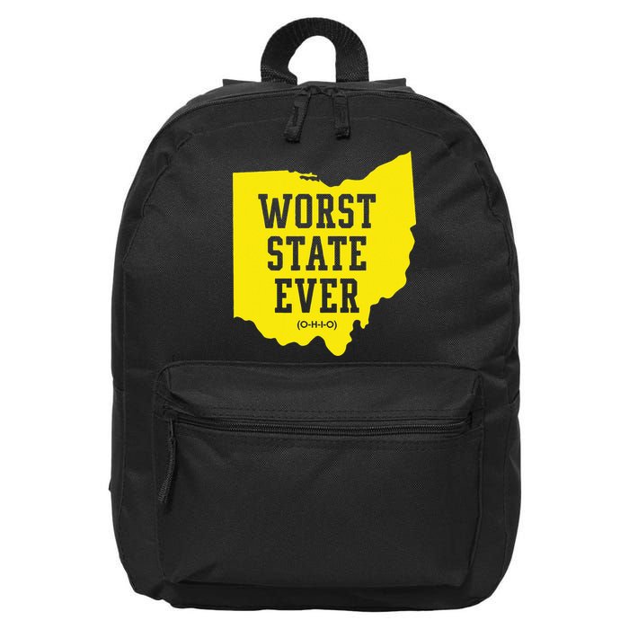 Worst State Ever Ohio 16 in Basic Backpack