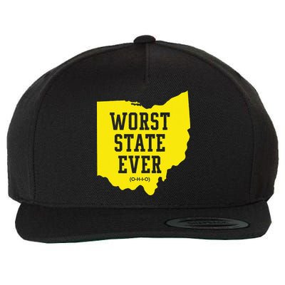 Worst State Ever Ohio Wool Snapback Cap