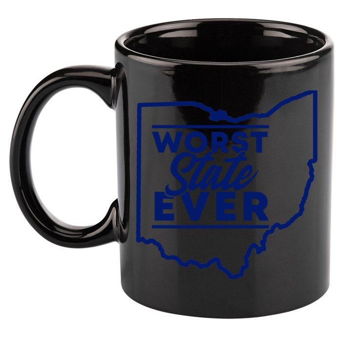 Worst State Ever Ohio Funny Gift 11oz C Handle Ceramic Mug