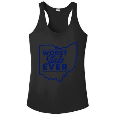 Worst State Ever Ohio Funny Gift Ladies PosiCharge Competitor Racerback Tank