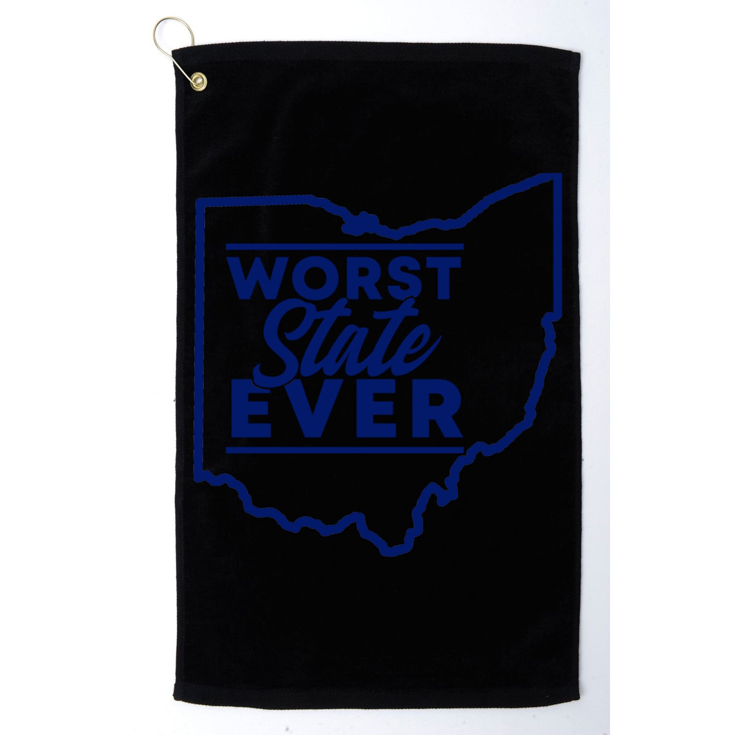 Worst State Ever Ohio Funny Gift Golf Towel