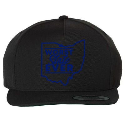 Worst State Ever Ohio Funny Gift Wool Snapback Cap