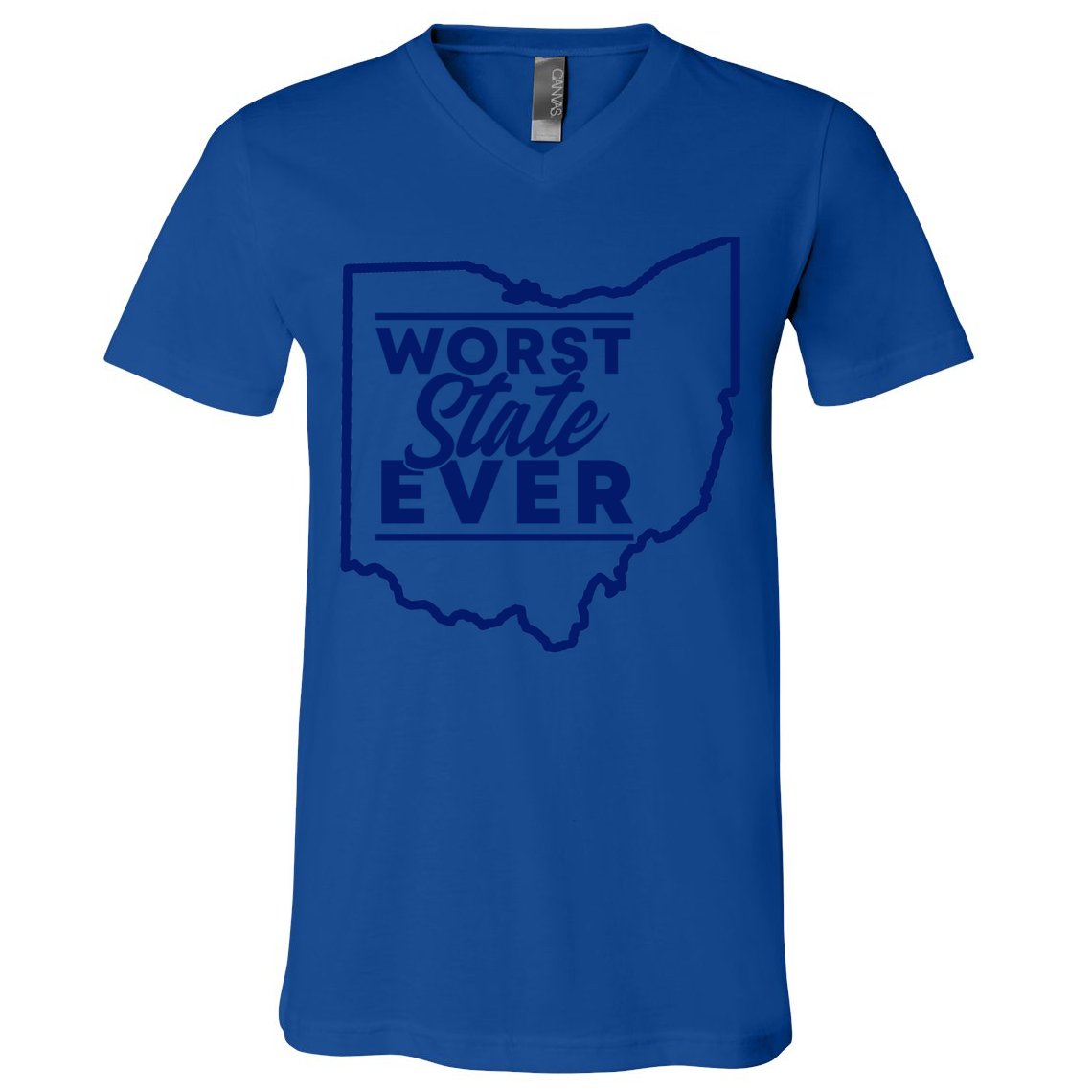 Worst State Ever Ohio Funny Gift V-Neck T-Shirt