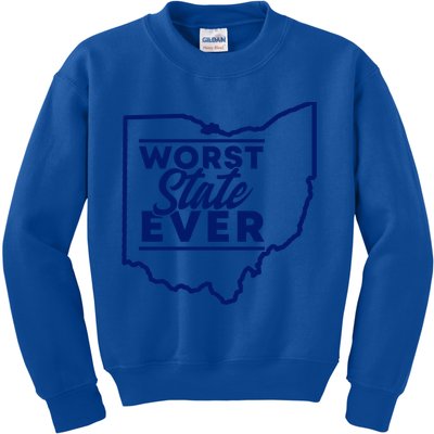 Worst State Ever Ohio Funny Gift Kids Sweatshirt
