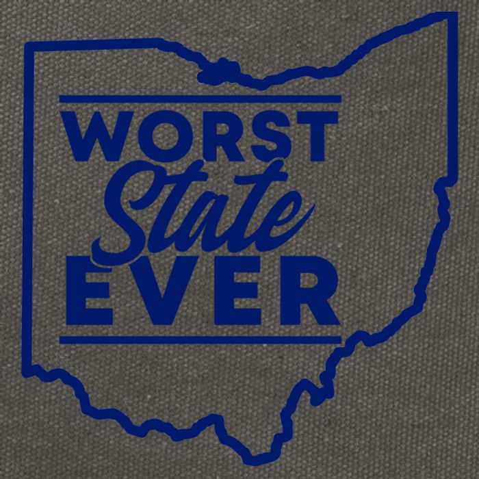 Worst State Ever Ohio Funny Gift Cotton Canvas Backpack