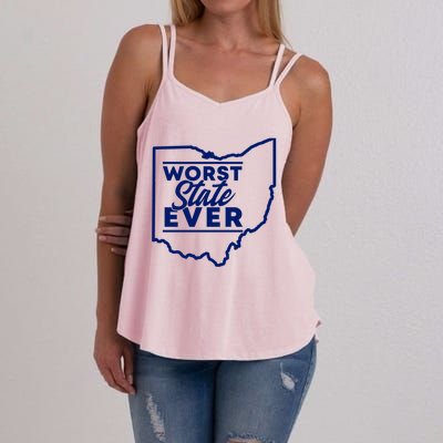 Worst State Ever Ohio Funny Gift Women's Strappy Tank