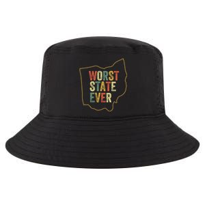 Worst State Ever Ohio Sucks Funny Sports Fan Rivalry Humor Gift Cool Comfort Performance Bucket Hat