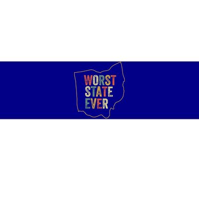 Worst State Ever Ohio Sucks Funny Sports Fan Rivalry Humor Gift Bumper Sticker