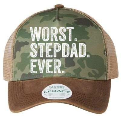 Worst Stepdad Ever Funny Dad Joke FatherS Day Cute Gift Legacy Tie Dye Trucker Hat