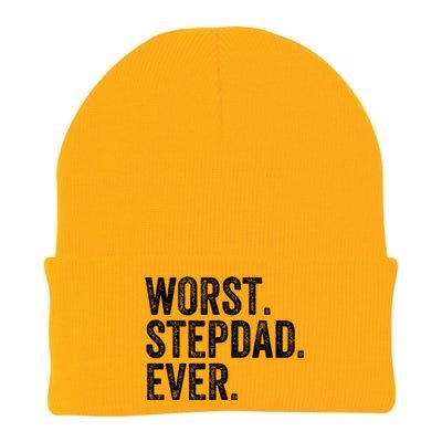 Worst Stepdad Ever Funny Dad Joke FatherS Day Cute Gift Knit Cap Winter Beanie