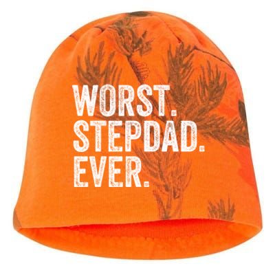 Worst Stepdad Ever Funny Dad Joke FatherS Day Cute Gift Kati - Camo Knit Beanie