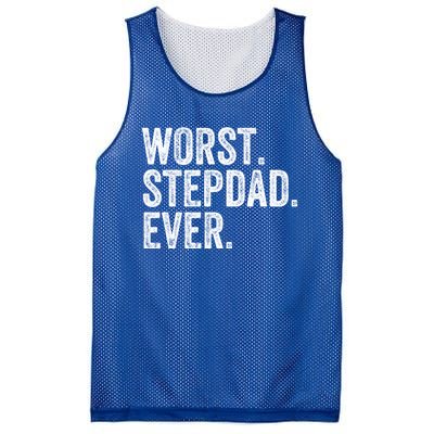 Worst Stepdad Ever Funny Dad Joke FatherS Day Cute Gift Mesh Reversible Basketball Jersey Tank