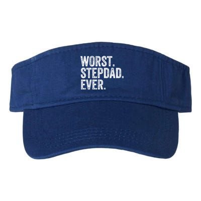 Worst Stepdad Ever Funny Dad Joke FatherS Day Cute Gift Valucap Bio-Washed Visor