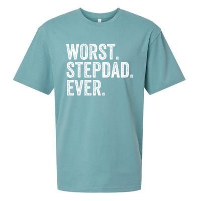 Worst Stepdad Ever Funny Dad Joke FatherS Day Cute Gift Sueded Cloud Jersey T-Shirt