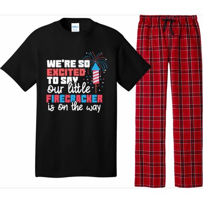 Were So Excited To Say Our Little Firecracker Is On The Way Gift Pajama Set