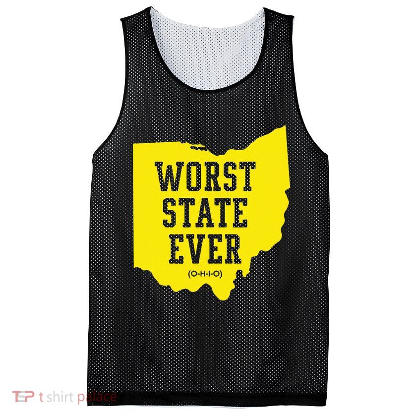 Worst State Ever Ohio Mesh Reversible Basketball Jersey Tank
