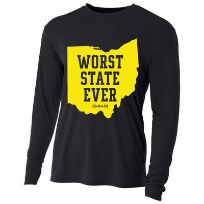 Worst State Ever Ohio Cooling Performance Long Sleeve Crew
