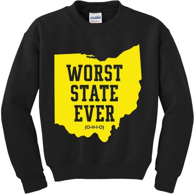 Worst State Ever Ohio Kids Sweatshirt