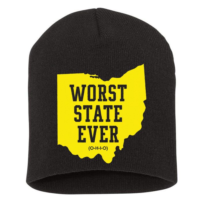Worst State Ever Ohio Short Acrylic Beanie