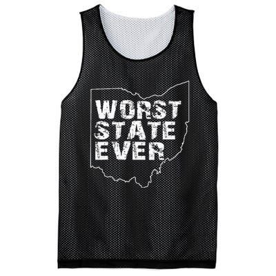 Worst State Ever Ohio Mesh Reversible Basketball Jersey Tank