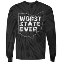 Worst State Ever Ohio Tie-Dye Long Sleeve Shirt