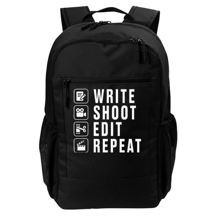 Write Shoot Edit Repeat Filmmaker Movie Director Filmmaking Daily Commute Backpack