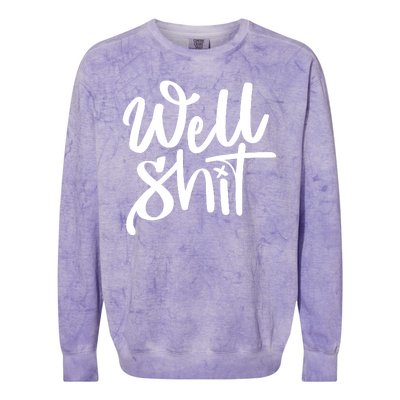 Well Shit Funny Meme Colorblast Crewneck Sweatshirt