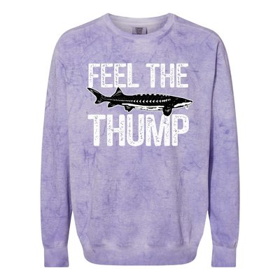 White Sturgeon Fishing Freshwater Fish Angler Graphic Colorblast Crewneck Sweatshirt