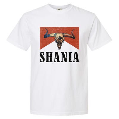 Western Shania First Name Punchy Cowboy Cowgirl Rodeo Style Garment-Dyed Heavyweight T-Shirt