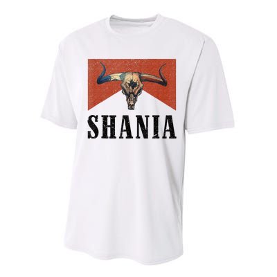 Western Shania First Name Punchy Cowboy Cowgirl Rodeo Style Performance Sprint T-Shirt