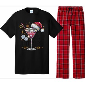 Women Santas Favorite Hot Mess Funny Margarita Gift Pajama Set