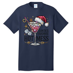 Women Santas Favorite Hot Mess Funny Margarita Gift Tall T-Shirt