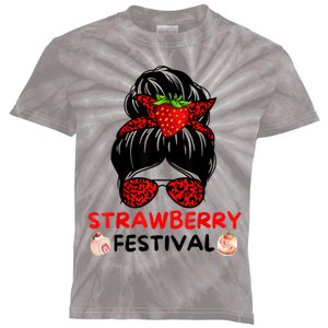 Womens Strawberry Festival Fruit Lover Mom Cute Kids Tie-Dye T-Shirt